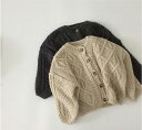 超人気 秋冬新作 子供服 男 女 カーディガン ニットシンプル 綿 無地 コート防寒 柔らかい