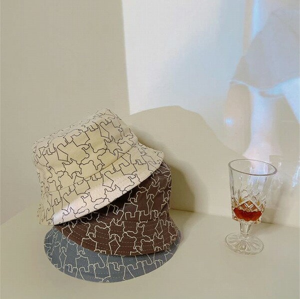 ★新作★漁夫帽★幾何図形★キッズ★子供★帽子★日焼け防止 キャップ★ハット★5色