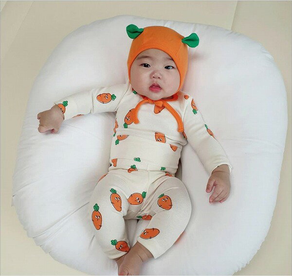 ★秋冬★韓国風★ 長袖+長ズボン+帽★にんじん★かわいい★人気★新作★ins★子供服