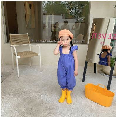 子供 夏新作 子供服 スウィートなレース ズボン サロペット 外出 韓国版 連体服 2色