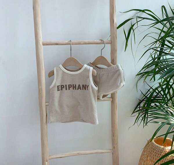 夏 新作人気 子供服 可愛 無袖 半ズボン セット 2色