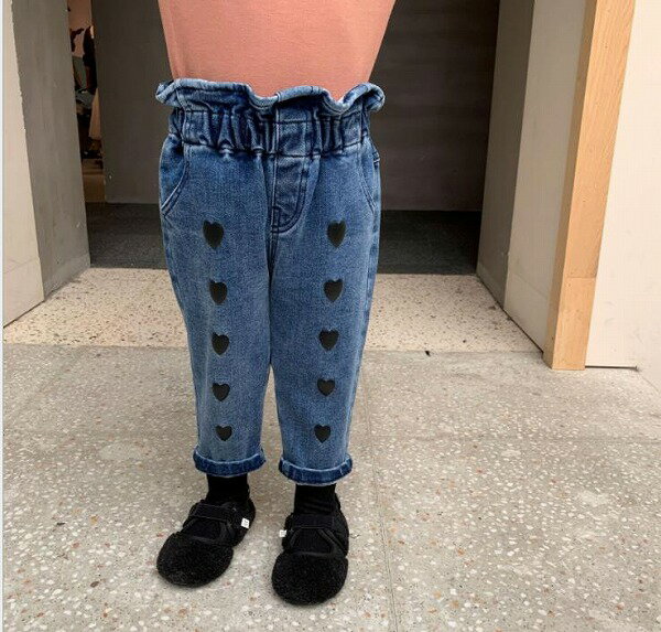 デニムパンツ　ロング丈　ジーンズ　子供服　キッズ　女の子　ズボン