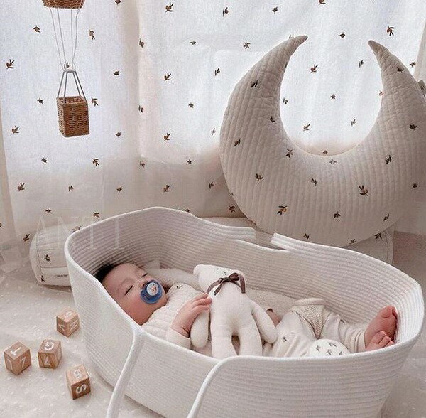 新作 韓風 INS 純綿 ハンドバッグ ポータブル ベビーベッド ベビーゆりかご 人気