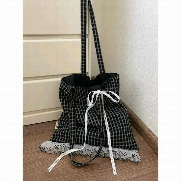 ハンドバッグ トートバッグ 肩掛けバッグ レース フリル リボン カバン バッグ