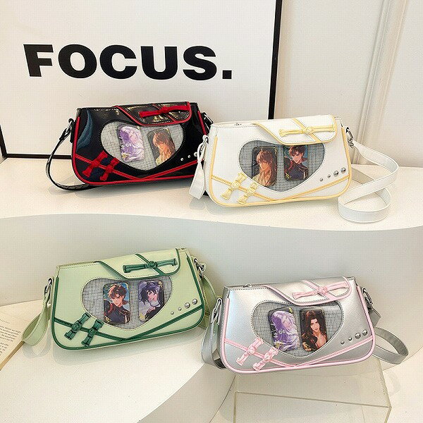 ショルダーバッグ ハンドバッグ PU フェイクレザー 斜めがけ かばん(4)