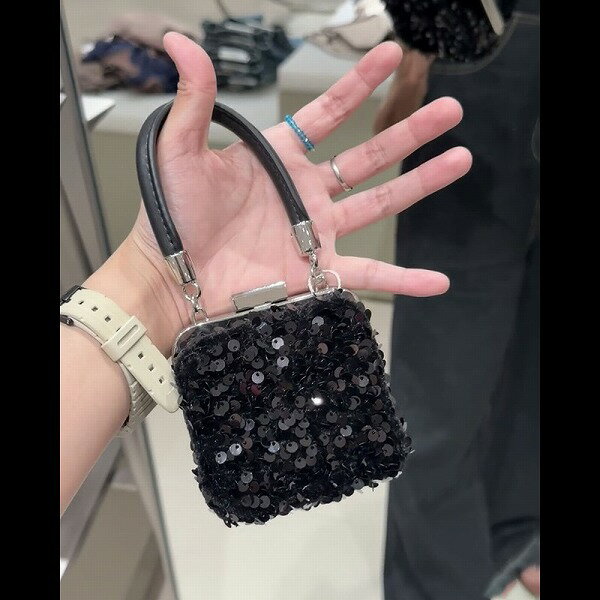 ハンドバッグ 手提げバッグ 小ぶりバッグ ミニバッグ マイクロバッグ スパンコール
