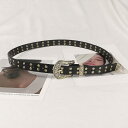 ベルト ファッションベルト フェイクレザー PU バックル パンクファッション