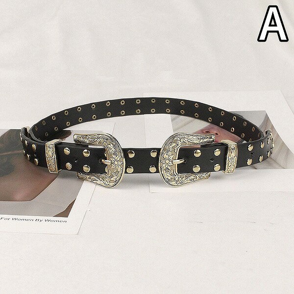 ベルト ファッションベルト フェイクレザー PU バックル パンクファッション