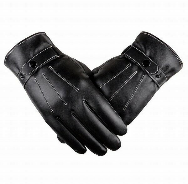 フェイクレザー 5本指 手袋 毛 あったかい 秋冬 グローブ