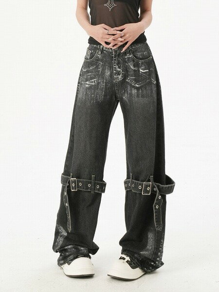 パンツ ボトムス ズボン デニム ジーンズ ハイウェスト ストレート レディース