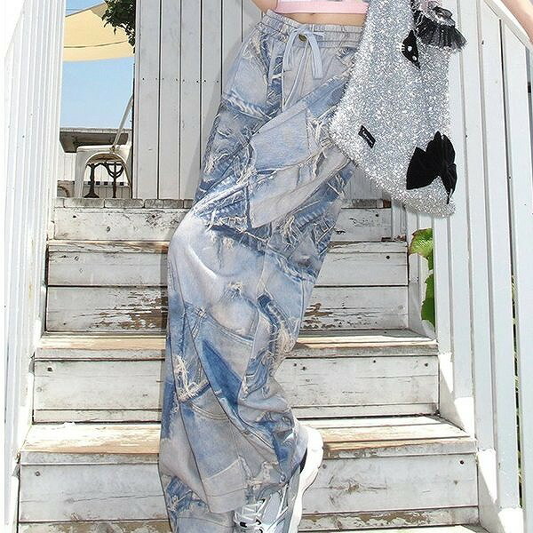 パンツ ボトムス ズボン デニム ジーンズ ジーパン ウェストゴム レディース