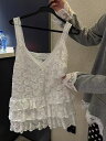 レディース トップス インナー キャミソール ベスト Aライン レース 重ね着 ガールズ