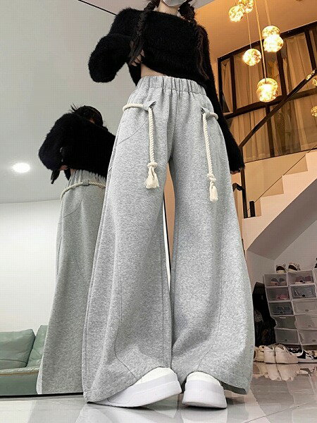 パンツ ボトムス ズボン スウェット ジャージ ウェストゴム ハイウェスト レディース