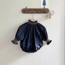 ベビー服 新生児 ロンパース カバーオール ワンピース シャツ 長袖(4)