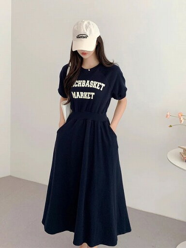 トップス ワンピース クルーネック 半袖 プリント ラウンドネック レディース トップス ワンピース クルーネック 半袖 プリント ラウンドネック レディース
