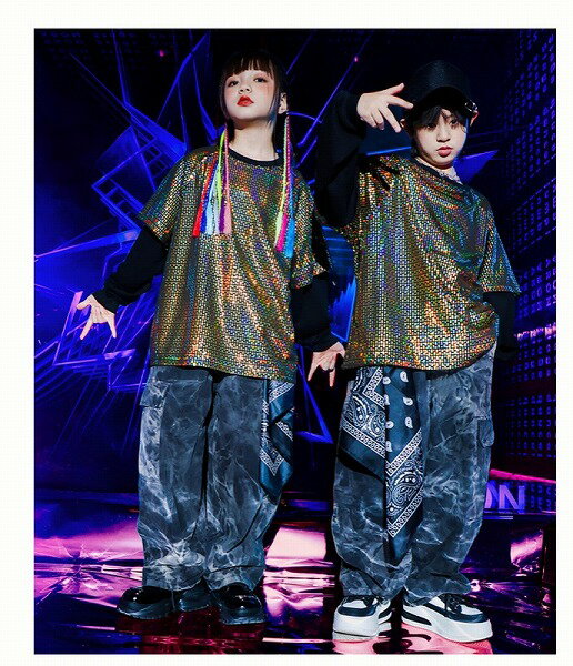 キッズ 子供服 トップス ボトムス ダンス衣装 パーティ イベント ヒップホップ