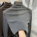 秋冬新作 トップス ニット セーター ハイネック レース 薄手 長袖 細身 スリム レディース