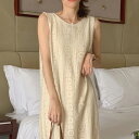 ワンピース トップス タンクトップ ノースリーブ クルーネック 韓国ファッション