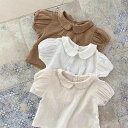 子供服 キッズ ベビー トップス シャツ ブラウス 半袖 レース 薄手