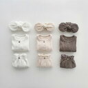 子供服 キッズ ベビー ロンパース カバーオール 新生児 ニット 毛糸 秋冬(4)