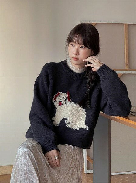 一目であなたを見分けることができます スリム セーター 可愛い ニットトップス あったか