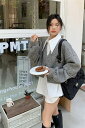 新大感謝祭 INSスタイル 気質 ゆったりする 秋 2点セット ブラウス 毛羽立ちのコート シャツ