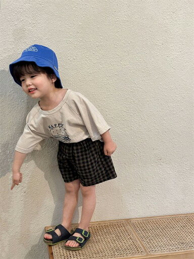 思った通りで嬉しいです 半袖トップス 子供服 子供 2点セット ショートパンツ 綿 格子縞 思った通りで嬉しいです 半袖トップス 子供服 子供 2点セット ショートパンツ 綿 格子縞