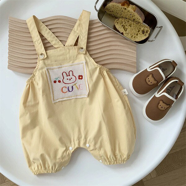 人気沸騰 夏服 薄い 男女兼用 ロングパンツ コンビネゾン 0-2歳 サロペット 夏 子供服