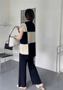 AW 新品 上着 ワイドパンツ ニットスーツ 2点セット 快適である スリム