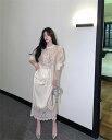 フェミニンなシルエット INSスタイル セクシー スパンコール 透けて セット シャツ 上着 ハイウエスト