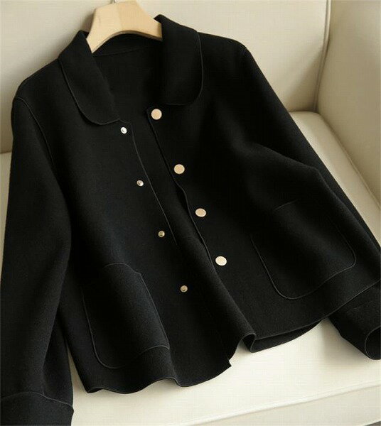 ブームが巻き起こる 両面フリースジャケット スリム コート 短い 洗練された カジュアル