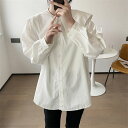 柔らかい履き心地 長袖 sweet系 春秋 シャツ 人形の襟 新作 上着 気質 快適である