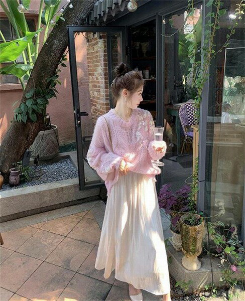 一目であなたを見分けることができます INSスタイル 肌にやさしい ニットトップス ゆったりする