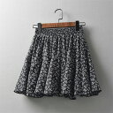 細見えする 花柄 プリント プリーツスカート シフォン Aライン ミニスカート ヒョウ柄