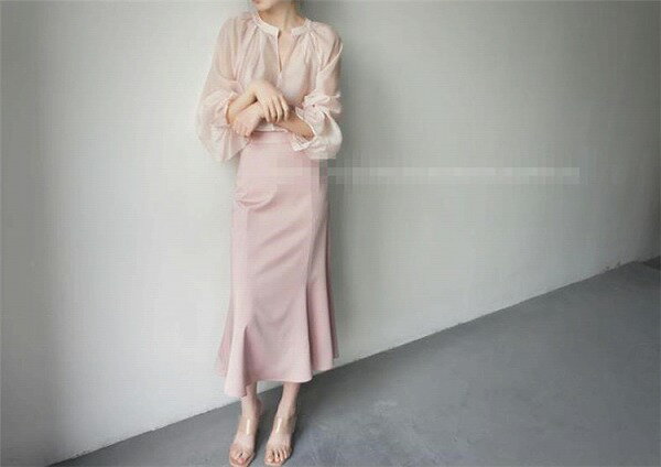 美しすぎます 牧歌的なスタイル 優しい ハイウエスト フィッシュテール スカート 膝の上 気質 スリム