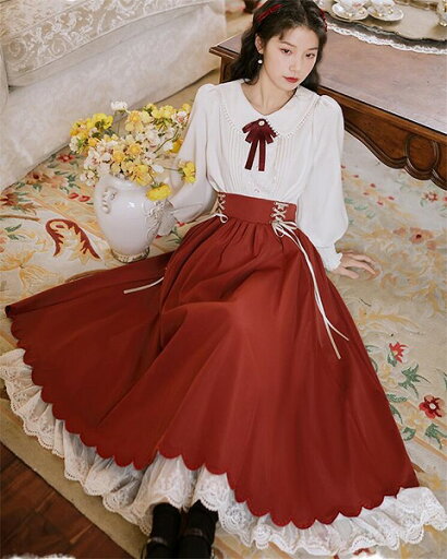簡単にオシャレを楽しむ。韓国ファッション ロング フェミニン ガーリー レース 森ガール フリル 可愛い 簡単にオシャレを楽しむ。韓国ファッション ロング フェミニン ガーリー レース 森ガール フリル 可愛い