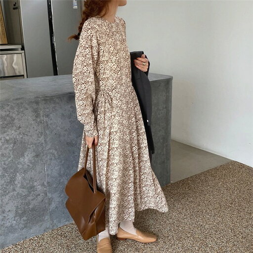 春夏大人気の新作 韓国ファッション ラウンドネック スリム デザインセンス 新品 花柄ワンピース 春夏大人気の新作 韓国ファッション ラウンドネック スリム デザインセンス 新品 花柄ワンピース