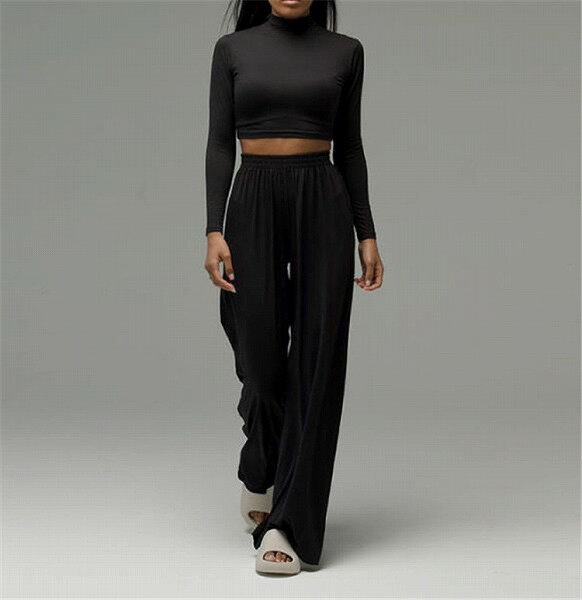 おしゃれの必需品スポーツスーツ ファッション 気質 ワイドパンツ 長袖 セット