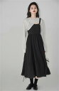 改心率が極めて高い 韓国ファッション 大人気 可愛い キャミワンピ ロングスカート Tシャツ セット(4)