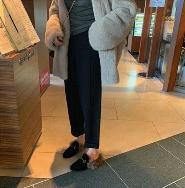 今は大活躍しそう 韓国ファッション ニット キャロットパンツ ハイウエスト ワイドパンツ ドレープ