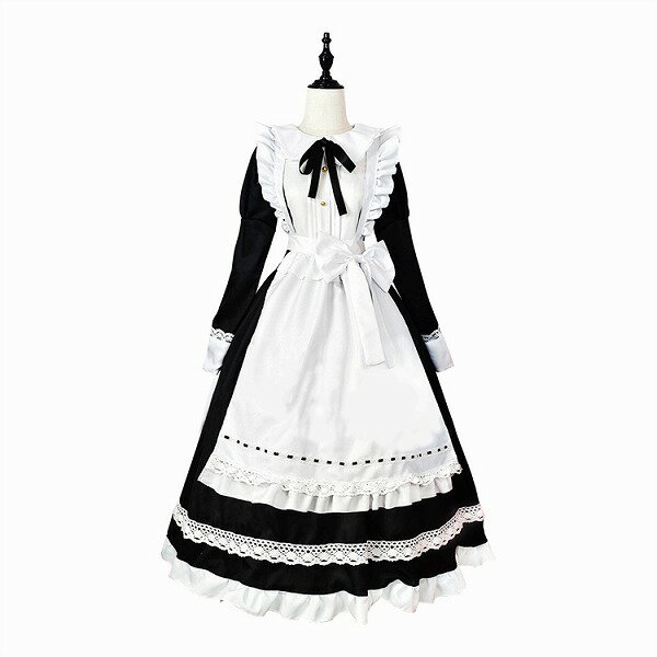 きちんと感をGET 長袖 メイド服 疑似マザー メイド ロングスカート ハウスキーパー