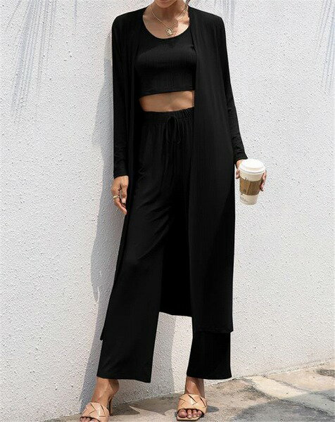 新しいデザイン ファッション ベスト ワイドパンツ 3点セット ゆったりする 気質