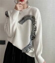 清純で人をうっとりさせる 快適である レーヨン トップス プルオーバー カジュアル フリル 縫付
