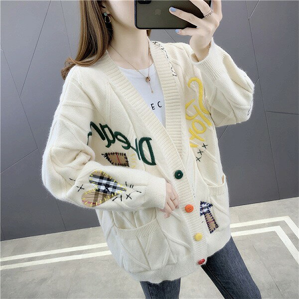 絶賛の衣装 カーディガン セーター コート ゆったりする 冬新作 レイジースタイル