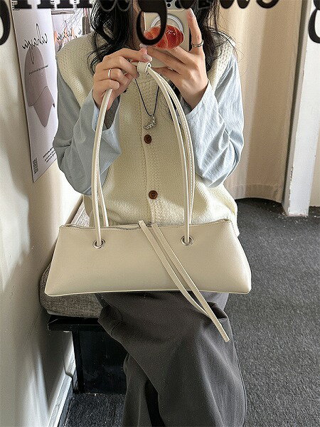 人気カラー再入荷 フランス風 腋下バッグ フランスパン型 ショルダー付き レディースバッグ