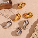 本当にです ネックレス 個性 レトロ ギャザリング ピアス 大人気 セット