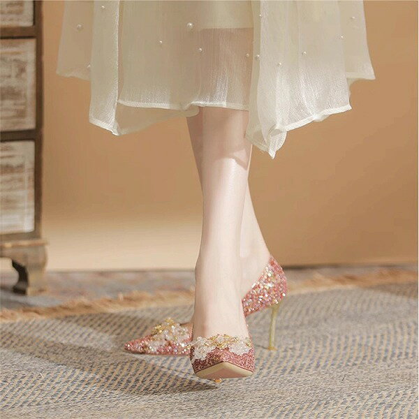 AW ウェディングドレス ウェディングシューズ パンプス ハイヒール