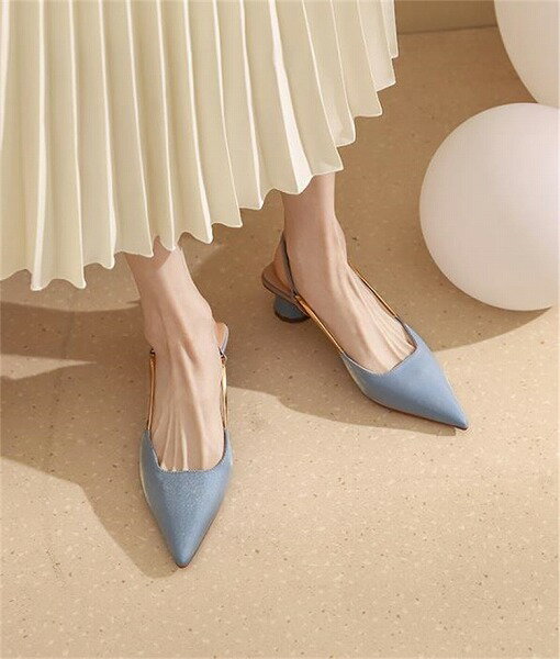 独特の存在感 INSスタイル レディース 包頭サンダル 高いヒール ピンヒール ポインテッドトゥ パンプス