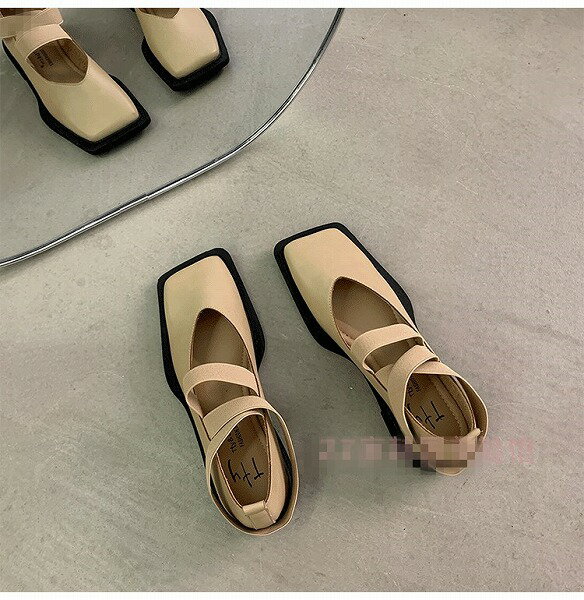 ブームが巻き起こる バンディング 気質 スクエアトゥ ソフトフェイス ミドルファー バレエ