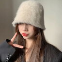 大人気商品 顔が小さい バケツ帽 保暖 盆帽 オシャレ 兎毛 帽子 パイル バケットハット